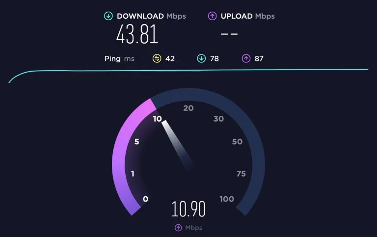 To test, open up your browser (Chrome, Safari, Edge etc) and type in the address bar at the top speedtest.net or fast.com. Fast.com will automatically produce a download speed result, while speedtest.net will need you to simply click on the ‘Go’ button located on the main page.