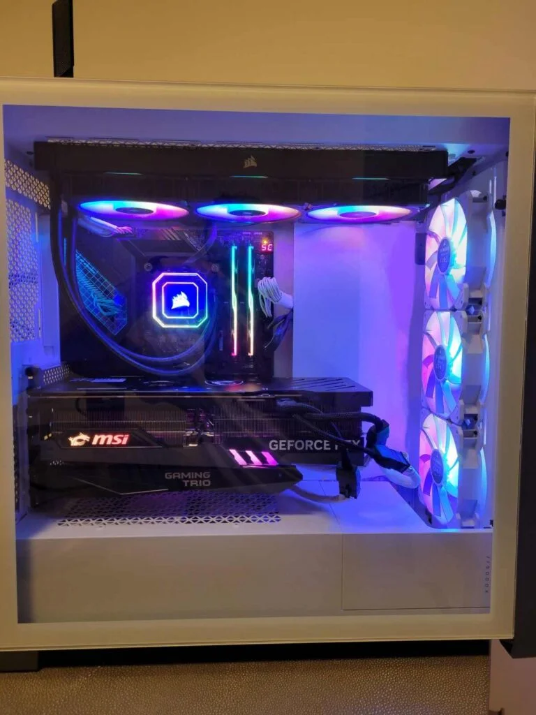 Custom built EezIT PC computer with led lighting