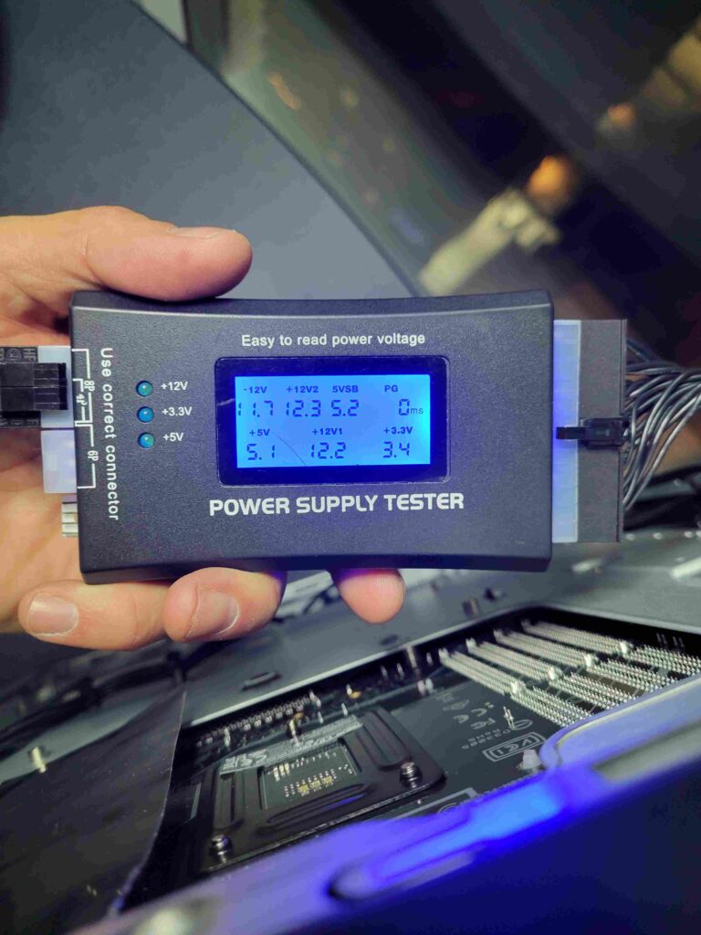 Faulty PSU test result