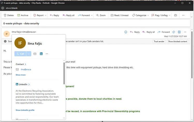 Closely checking the sender of an email by hovering over the “from” field should bring valuable information about the real sender whenever in doubt. Also, watch for grammar mistakes and misspells of well-known genuine websites. These are common tactics used to deceive users into believing they are clicking on genuine links, when not alert.