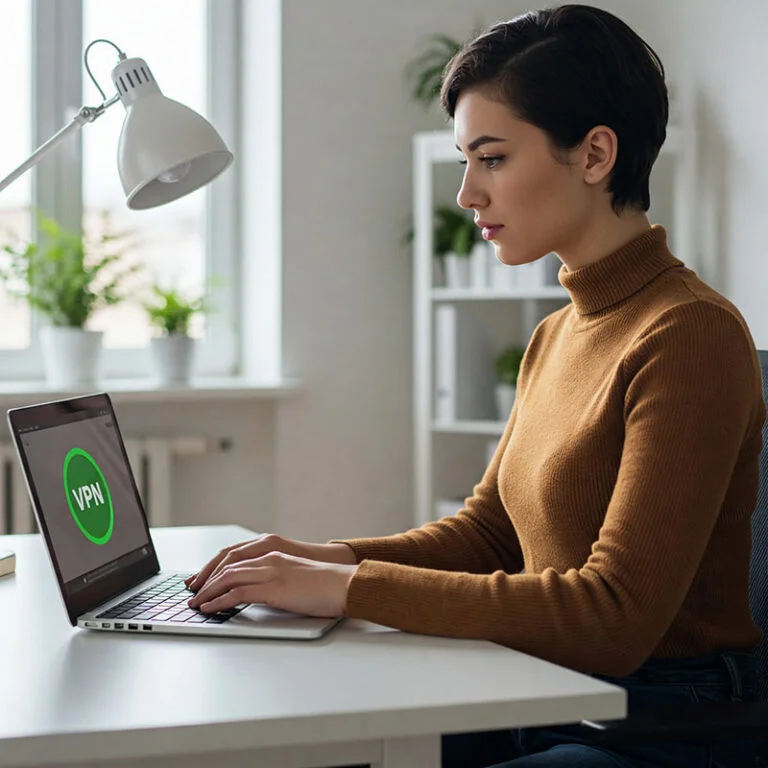 a remote employee using a VPN to securely access a business network in Calgary