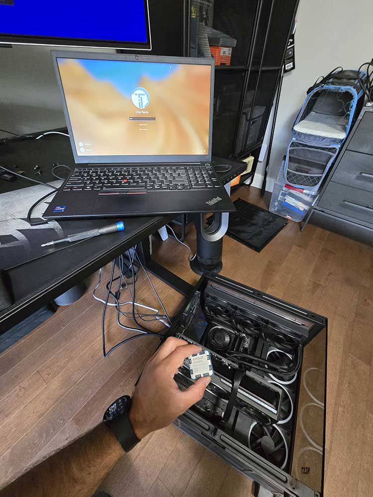 EezIT computer repair tech performing diagnostics