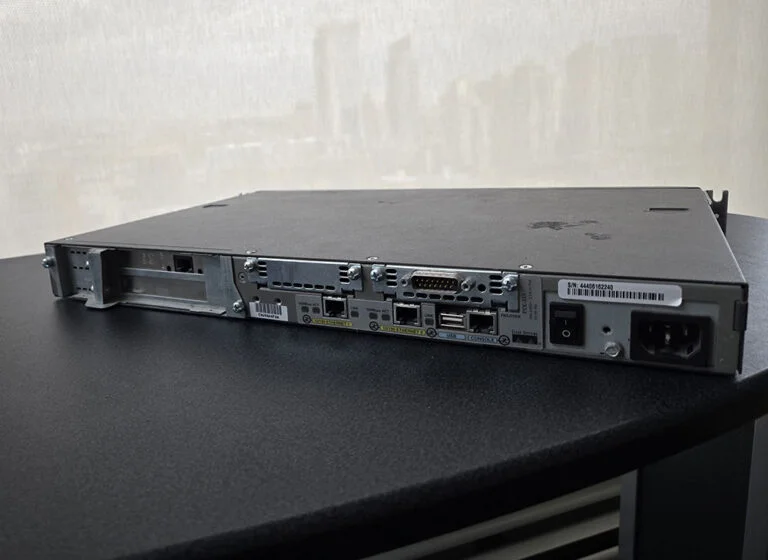 network hardware on a desk