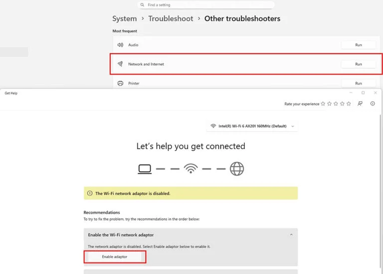 EezIT computer tech testing network adapter performance screenshot