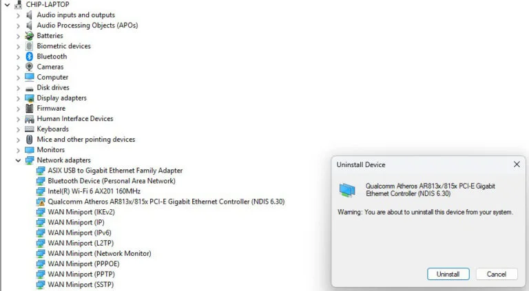 EezIT computer repair tech performing driver troubleshooting steps screenshot