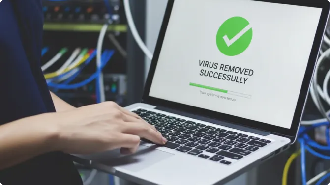 We provide virus removal services for PCs and Macs, offer on-site support, and focus on complete cleanup, performance recovery, and long-term protection rather than temporary fixes or unnecessary software.