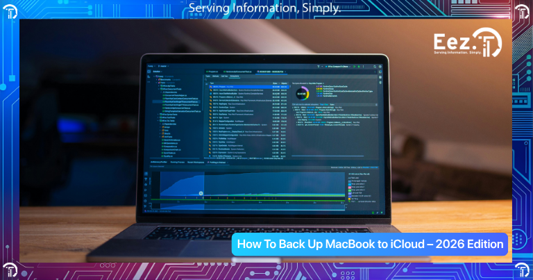 How to back up MacBook to iCloud showing files syncing to cloud storage with secure backup and automatic data protection setup